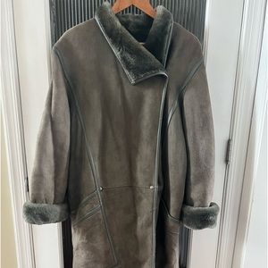 Mac Douglas Shearling Fur and Suede Coat